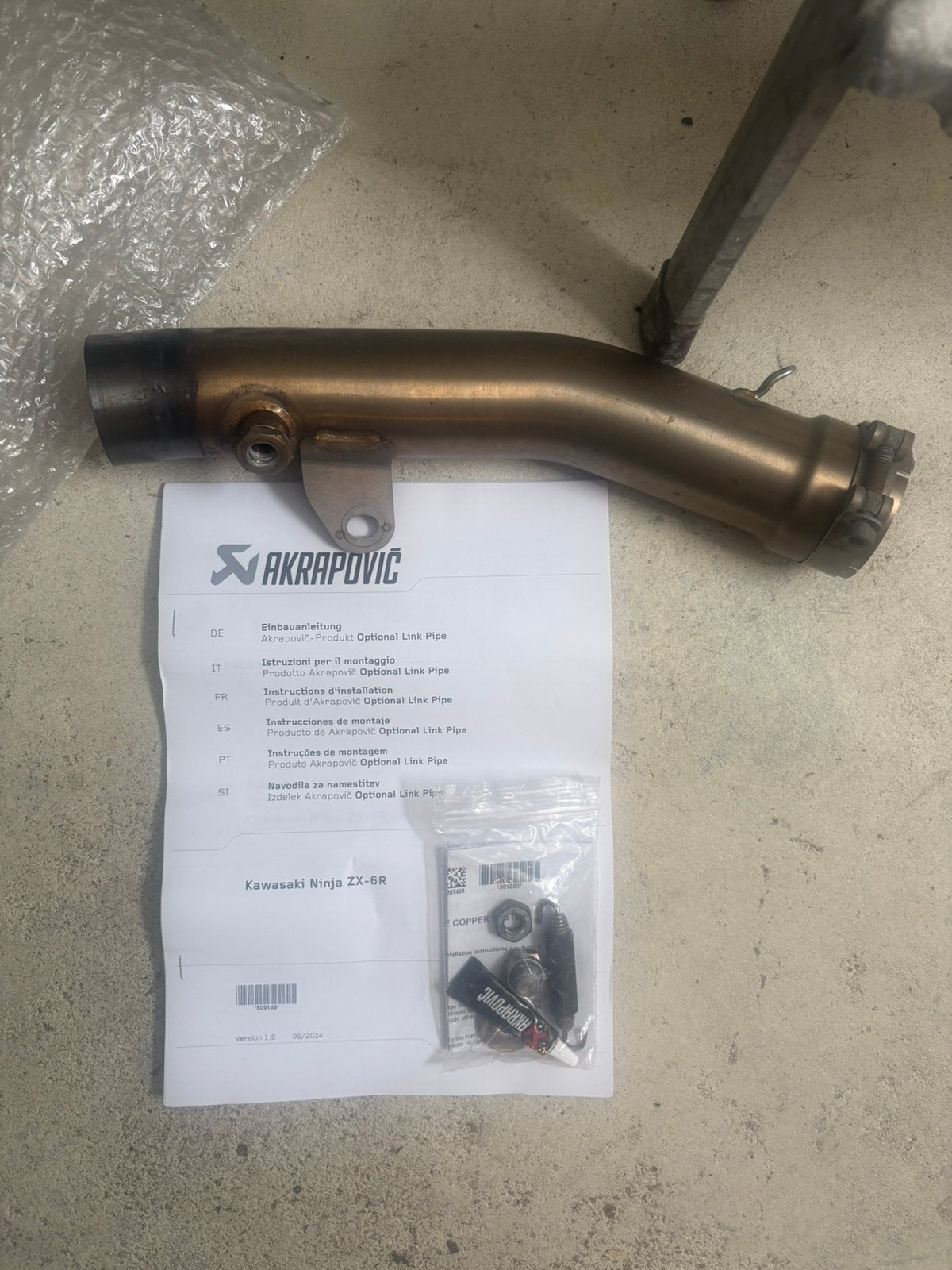 Akrapovic katvervanger ZX-6R, Ophalen of Verzenden, Gebruikt