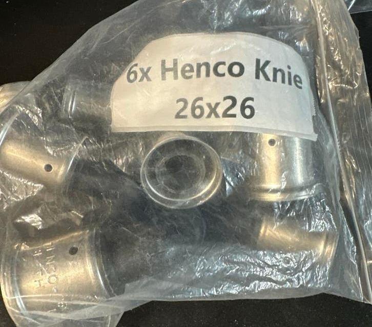 Henco 26x3.0 en 20x2.0 Knie, T-Stuk en Verloop Koppelingen, Doe-het-zelf en Verbouw, Buizen en Afvoer, Overige materialen, Overige typen