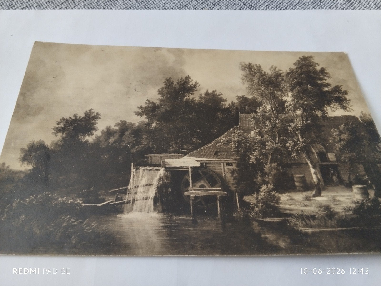 Oude briefkaart Meindert Hobbema watermolen., Ophalen of Verzenden, Voor 1920, Gelopen, Noord-Holland