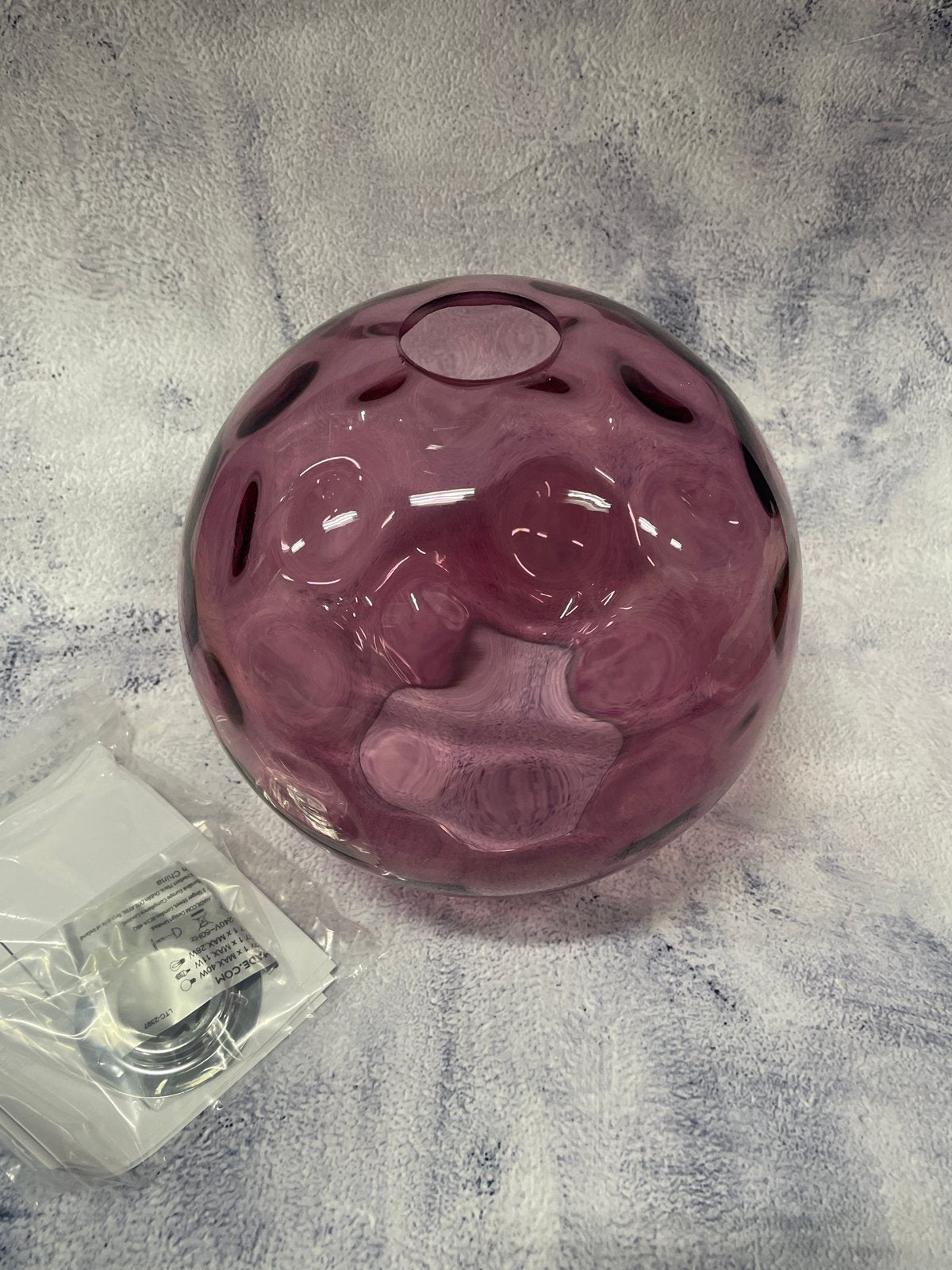 Made Ilaria Hanglamp Glazen Bol 20 cm Rood Paars, Ophalen of Verzenden, Gebruikt, Glas, Overige fittingen