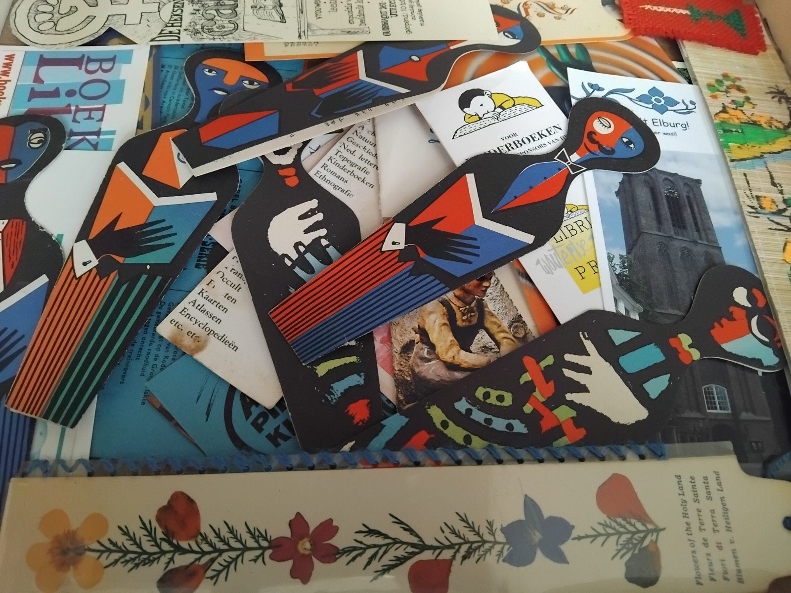 20x Vintage boekenleggers - Diverse ontwerpen, Ophalen of Verzenden, Gebruikt, Abstract
