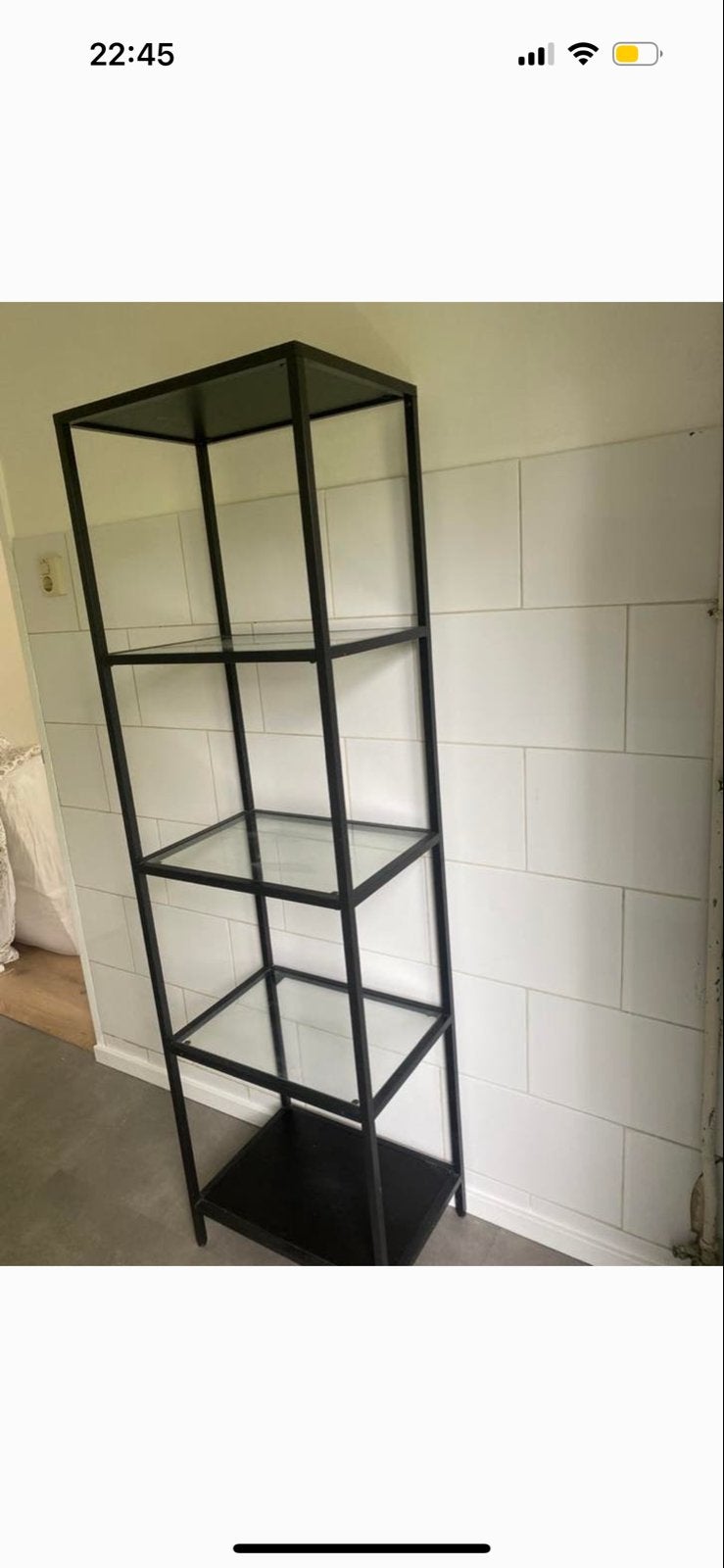Ikea stellingkast met glazen planken, Huis en Inrichting, Kasten | Stellingkasten, Ophalen of Verzenden, Gebruikt