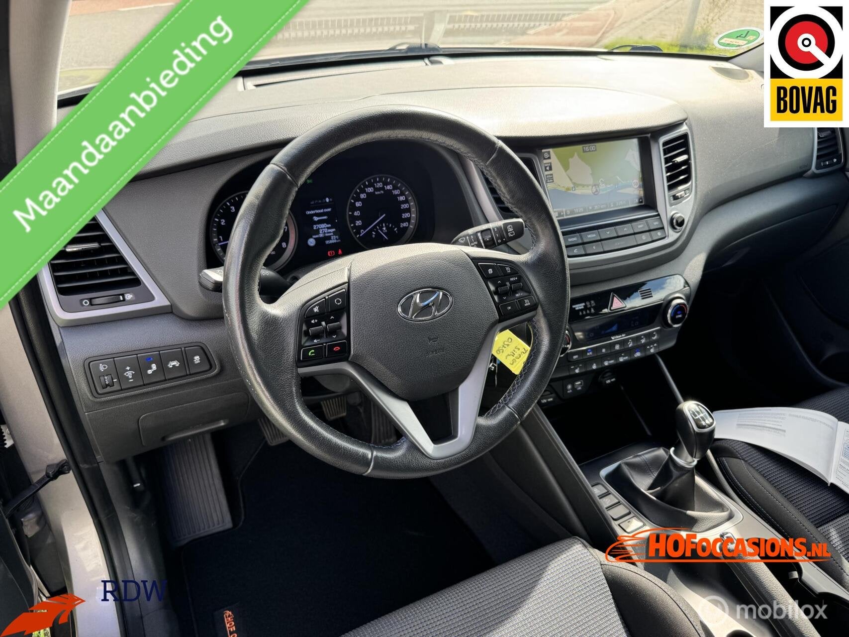 Hyundai Tucson 1.6 T-GDi Comfort NAVI/TREKHAAK/STOELVERW., Voorwielaandrijving, Stof, Gebruikt, 1591 cc