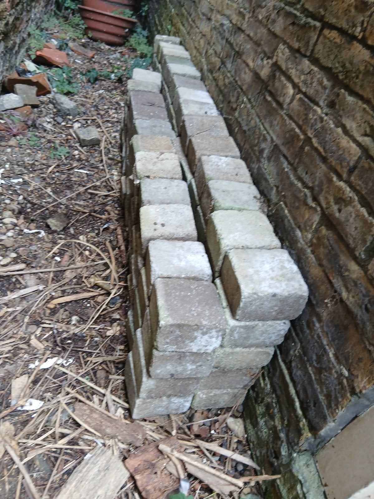 Steentjes Tambour 10x10x6 oud bont, Ophalen, Beton, Klinkers