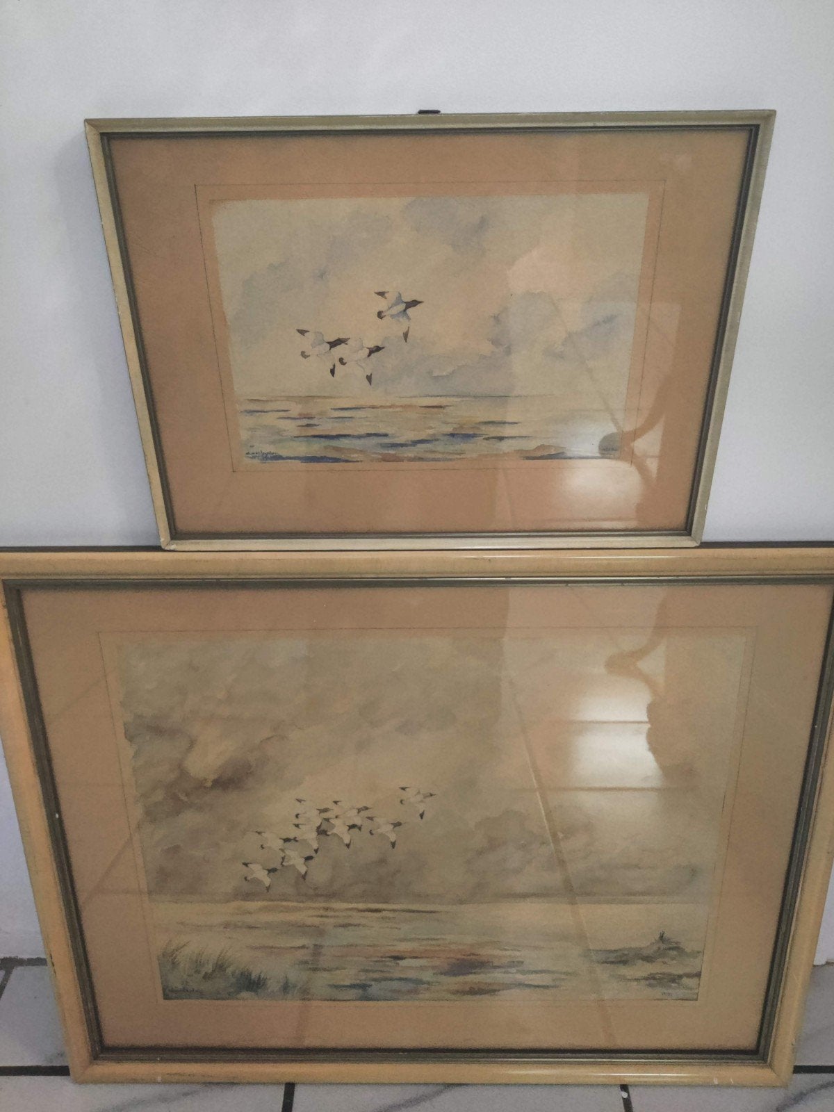 2X J V D HEYDEN AQUARELLEN TEXEL ZOLDERVONDST, Ophalen