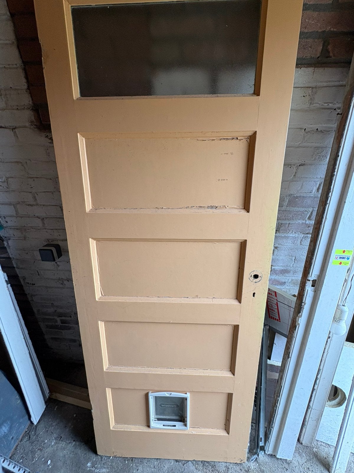 1 oude paneeldeuren uit jaren 30 woning, Ophalen, Minder dan 80 cm, Binnendeur, Zo goed als nieuw