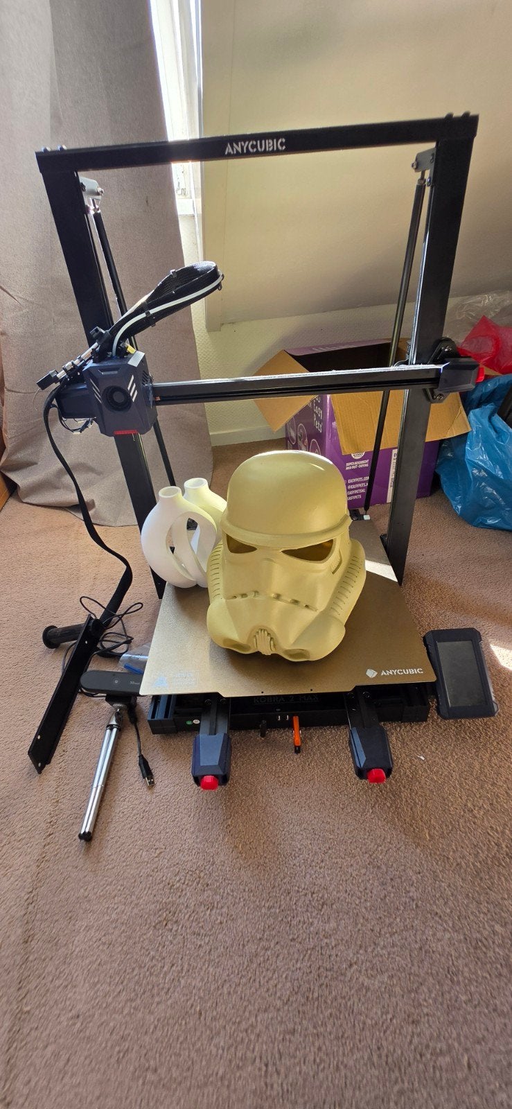 Anycubic Kobra 2 Max met 11 extra filamentrollen en camera, Ophalen, Ingebouwde Wi-Fi, Zo goed als nieuw, Filament