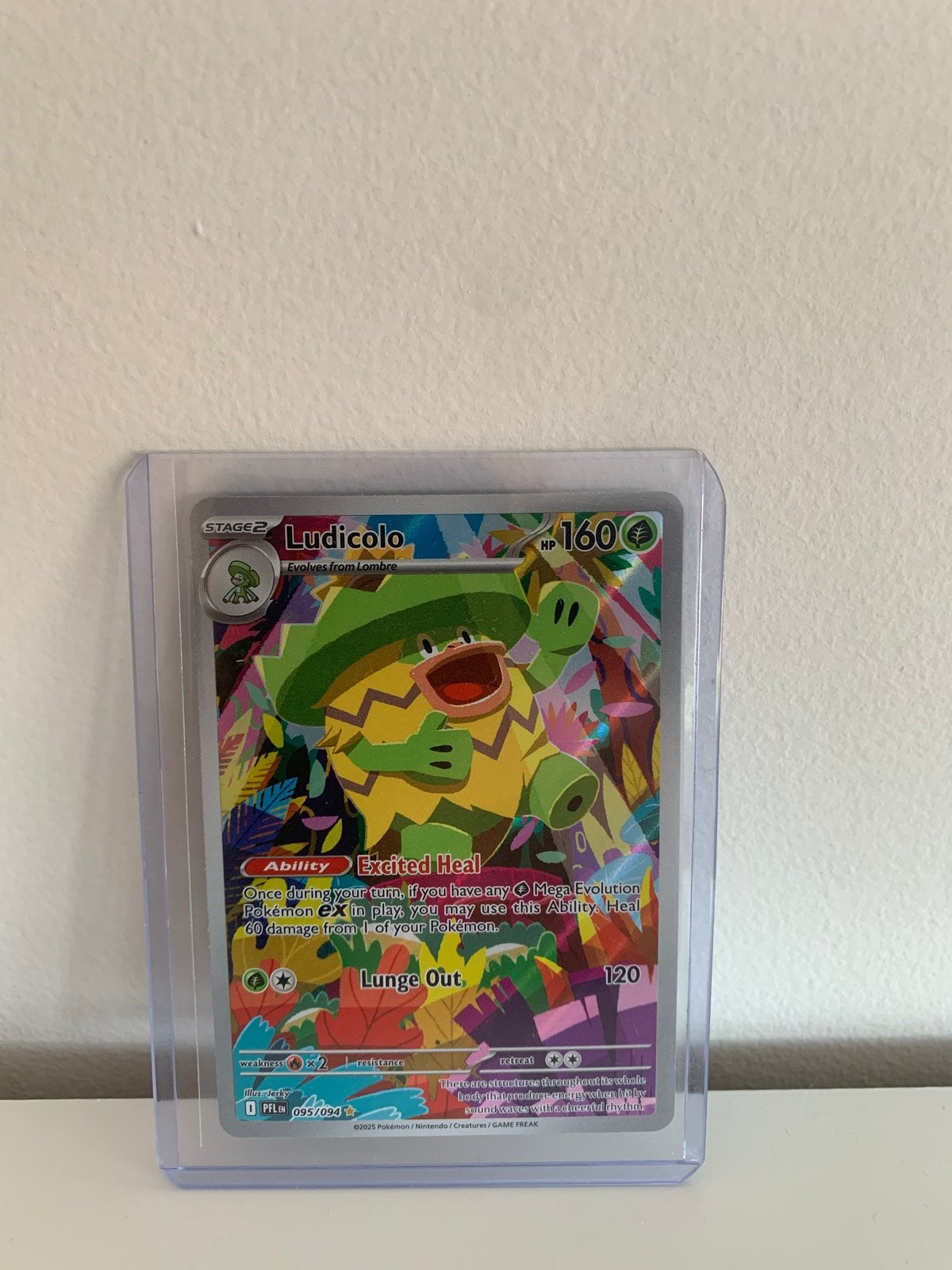 Ludicolo Pokémon Kaart 095/094 - Full Art - Holo Foil, Ophalen of Verzenden, Zo goed als nieuw, Losse kaart