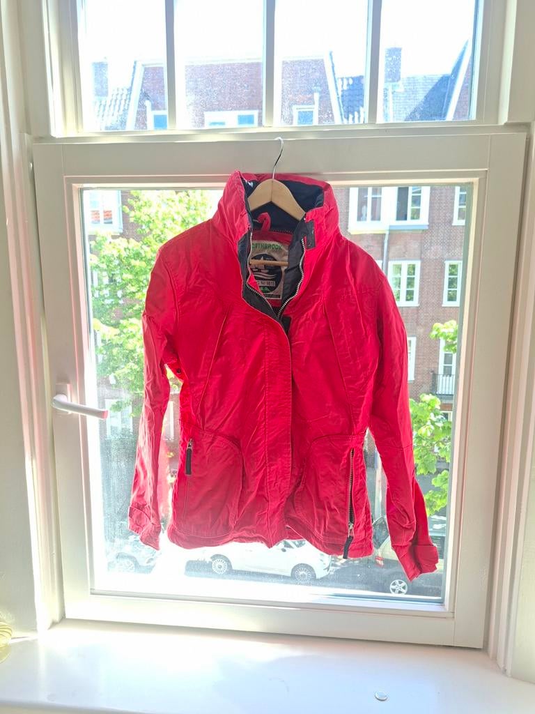 Rood/roze jas van Northbrook, maat M, Maat 38/40 (M), Ophalen of Verzenden, Roze, Gedragen