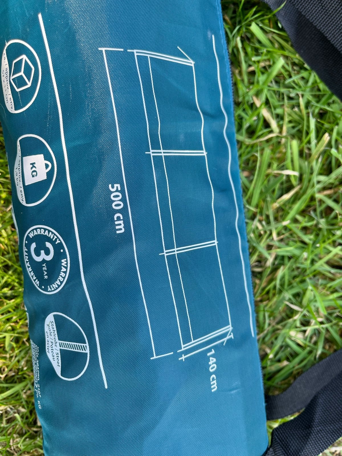 Rocktrail windscherm 500x140 cm voor camping, Ophalen of Verzenden, Zo goed als nieuw