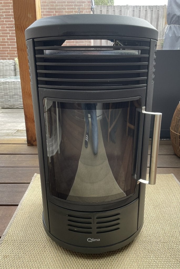 te koop z.g.a.n Qlima buitenkachel, Tuin en Terras, Ophalen, Zo goed als nieuw