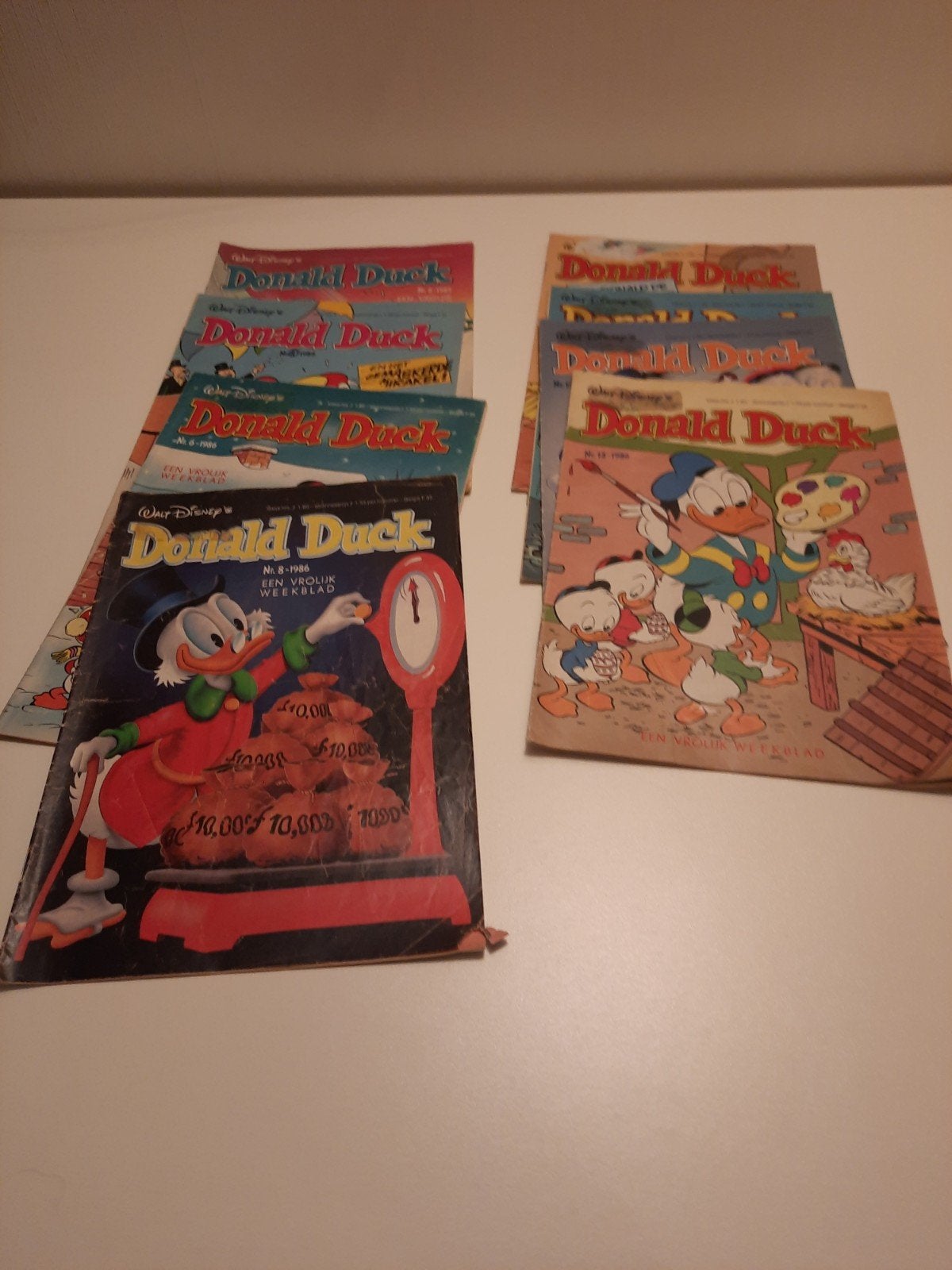 Donald Duck Jaargang 1986 - Nrs: 2,3,6,8,9,11,12,13, Boeken, Ophalen of Verzenden, Gelezen, Overige typen