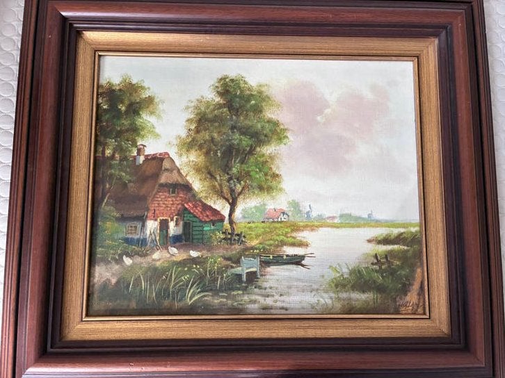 Leuk boerderij schilderij, Ophalen of Verzenden