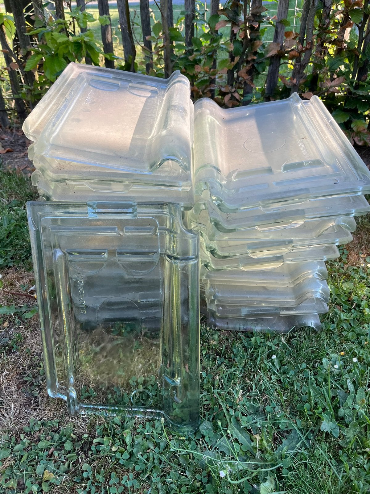 Transparante dakpannen van glas - Monopole, Doe-het-zelf en Verbouw, Overige materialen, Gebruikt, Overige kleuren, Ophalen of Verzenden