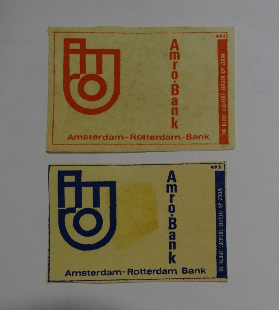 AM  AMROBANK   AMSTERDAM ROTTERDAM  BANK, Verzenden, Zo goed als nieuw, Luciferdoosjes of -merken