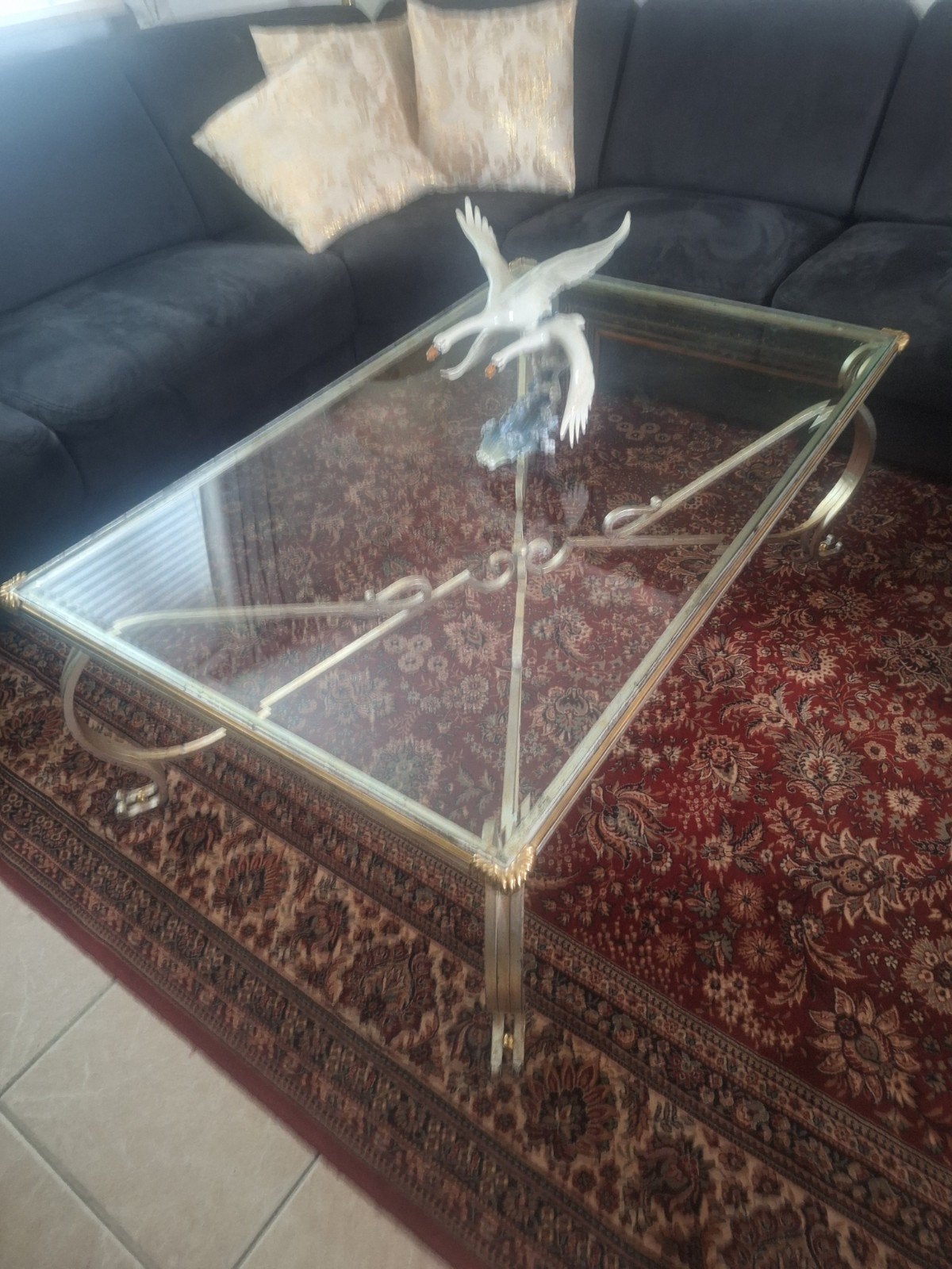 Mooie glazen salontafel 130 x 83 x 50 cm, Ophalen