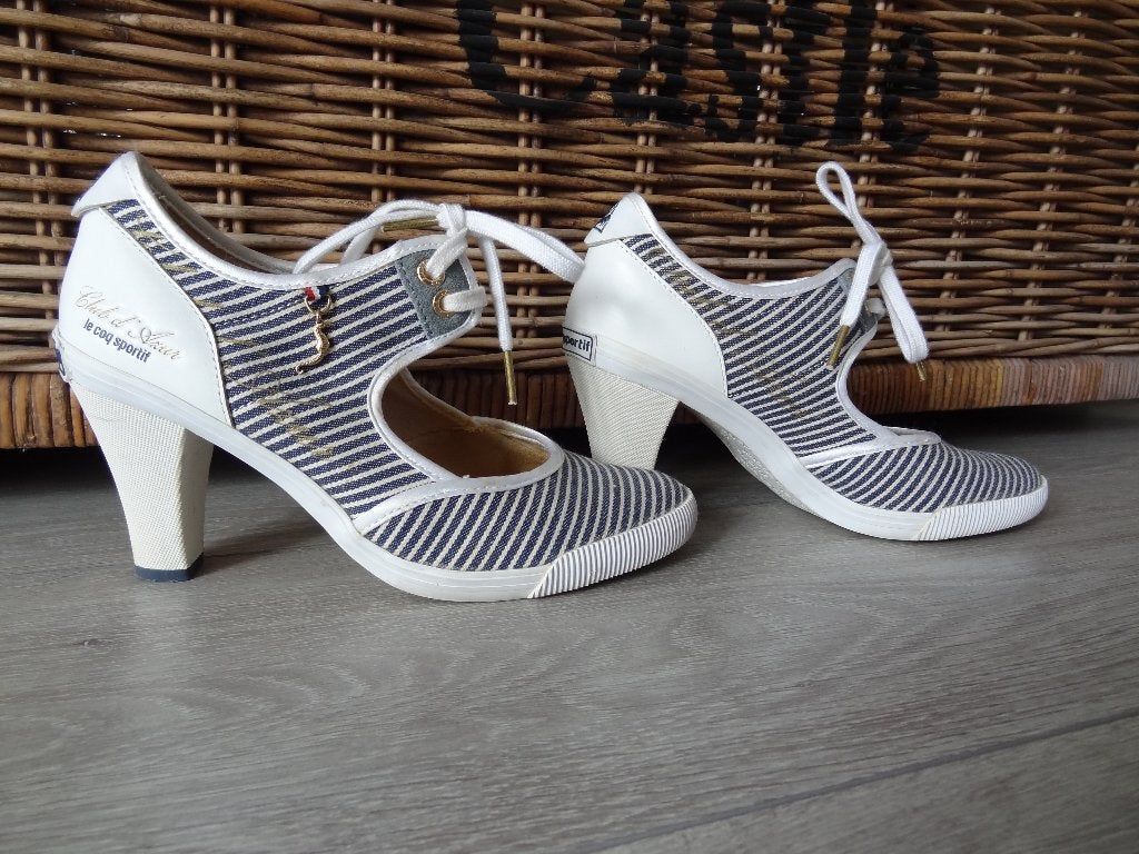 Le Coq Sportif Juan Les Pins Pumps Maat 38 >Snelle Verzendin, Pumps, Wit, Ophalen of Verzenden, Le Coq Sportif