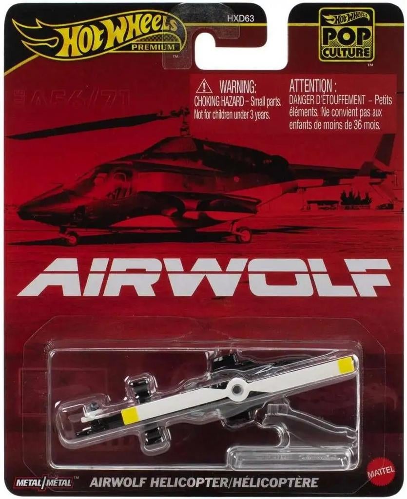 Hot Wheels Premium Airwolf Helicopter - Pop Culture, Overige merken, 1:50 of kleiner, Overige typen, Nieuw