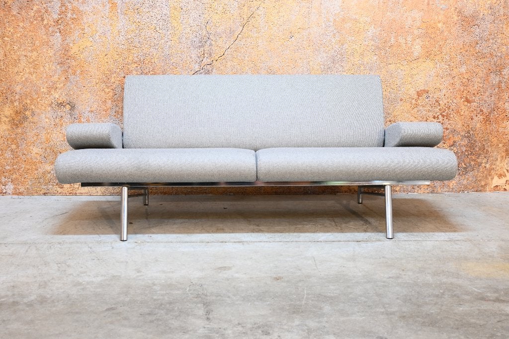ZGANieuw grijze stoffen Harvink Armslag designbank