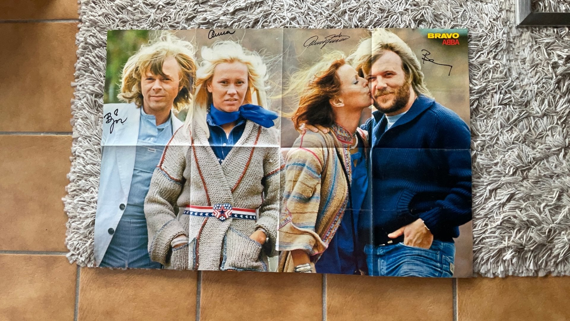 Bravo ABBA Poster Met Gedrukte Handtekeningen, Verzamelen, Ophalen of Verzenden, Poster, Artwork of Schilderij