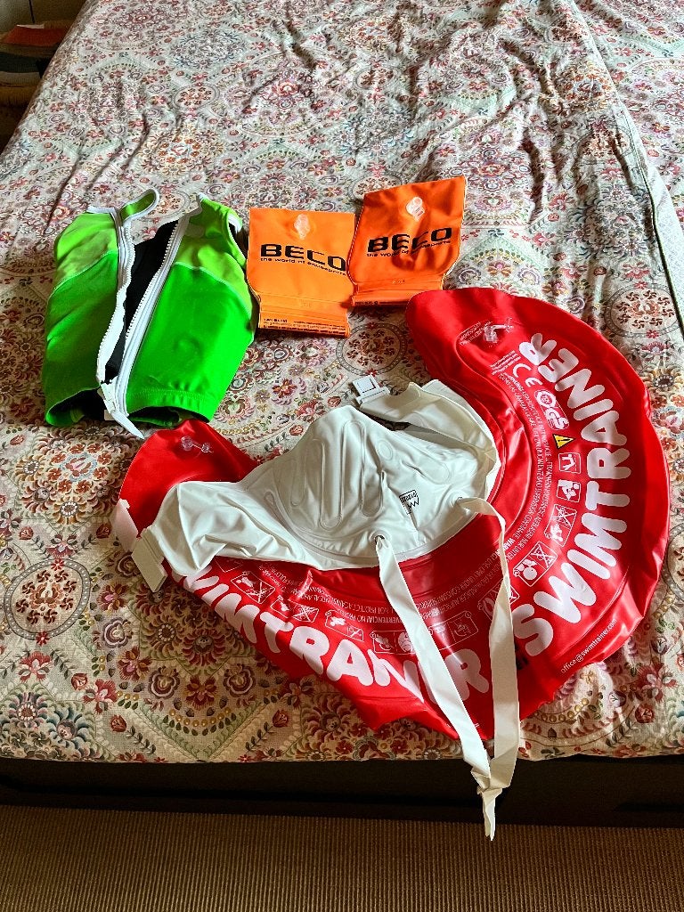 Zwemvest, -banden én -ring, Watersport en Boten, Watersportkleding, Ophalen, Zo goed als nieuw, Kind, Reddingsvest of Zwemvest