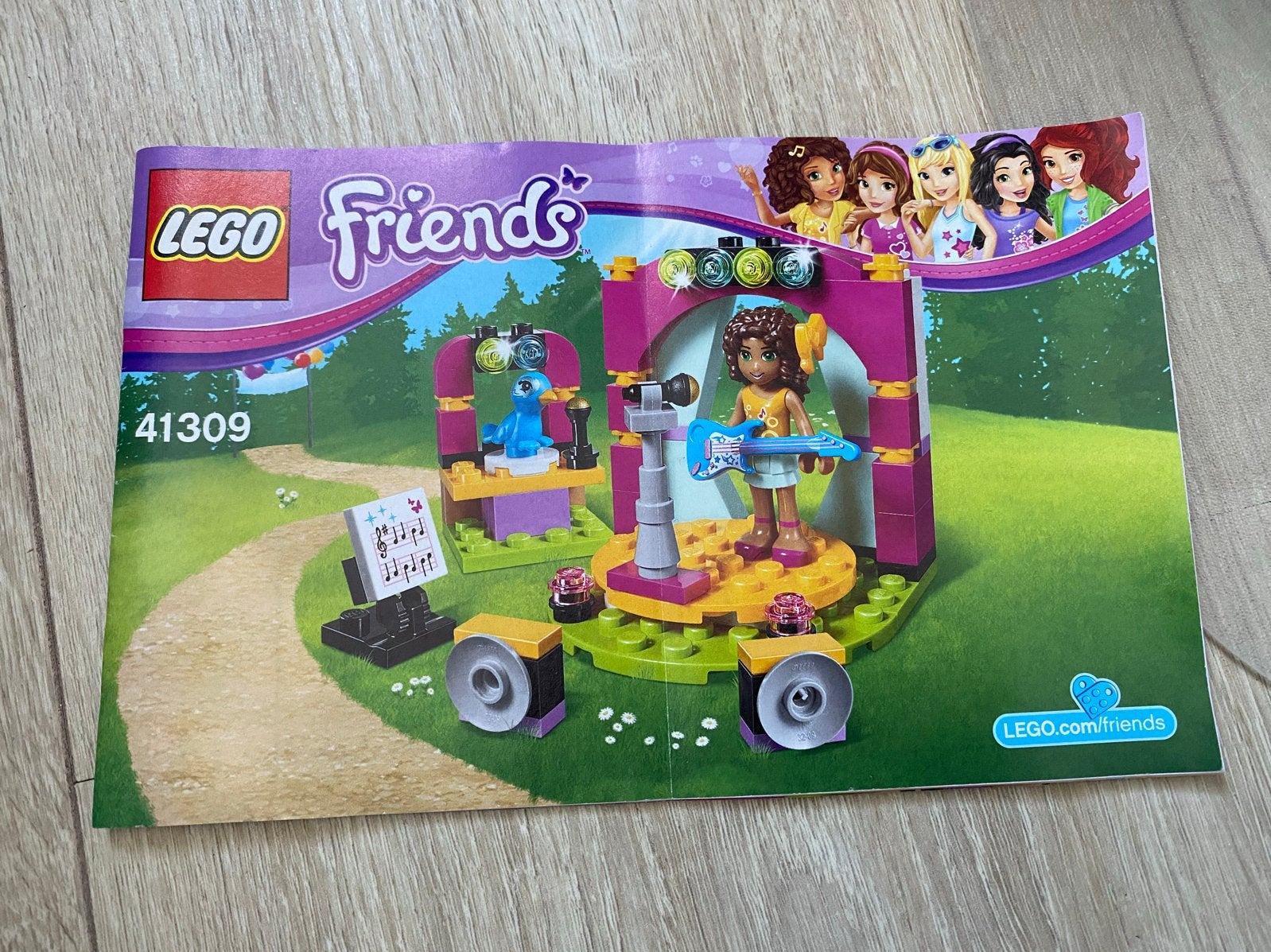 Lego Friends 41309 Andrea's Muziekshow, Gebruikt, Lego, Friends, Ophalen of Verzenden