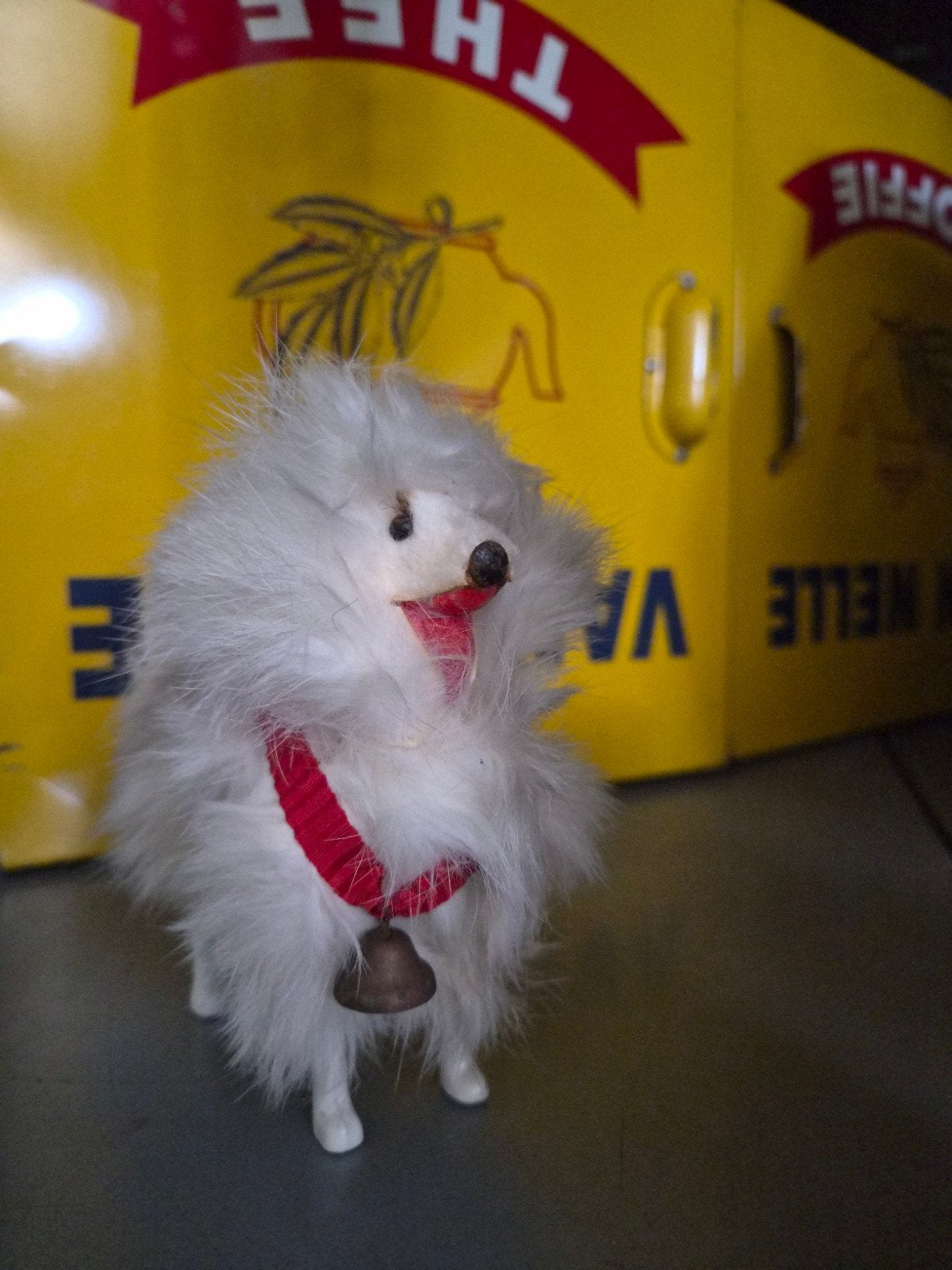 Vintage West Duits salon hondje Samoyed voor een pop, Ophalen of Verzenden