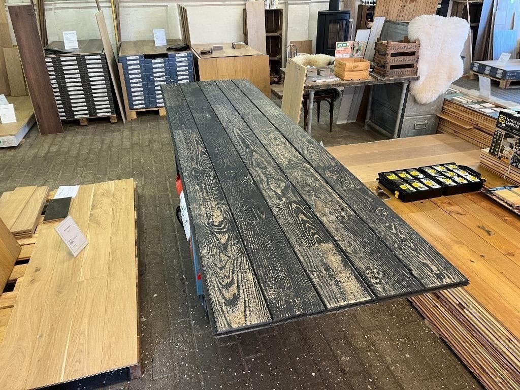Grenen planken kleur Night 18x135mm en 2m50 lang.  KOOPJE !!, Ophalen of Verzenden, Nieuw, 75 m² of meer, Overige typen
