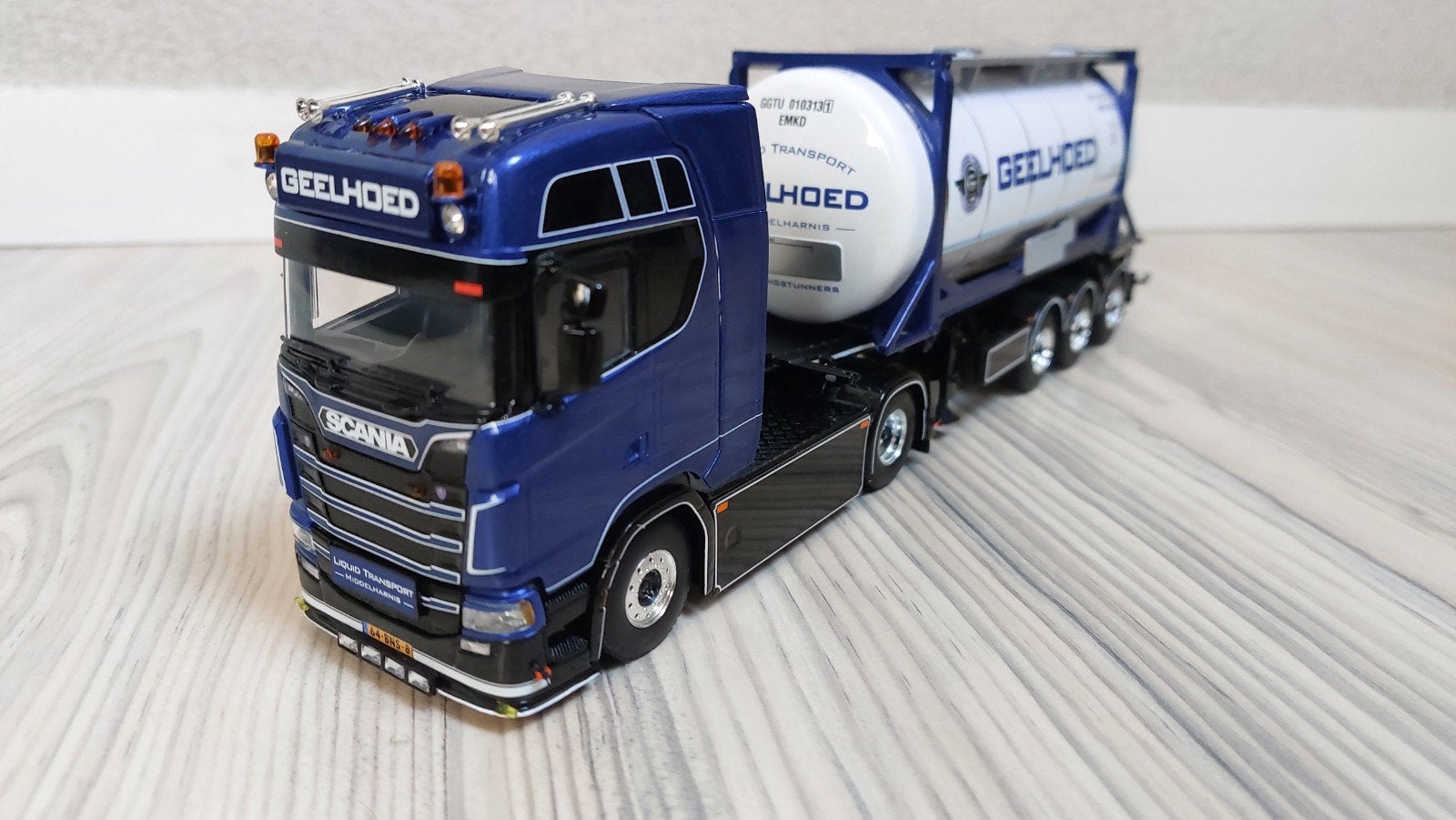 Wsi Scania ngs Geelhoed met swap container, Ophalen of Verzenden, Nieuw, Bus of Vrachtwagen, Wsi