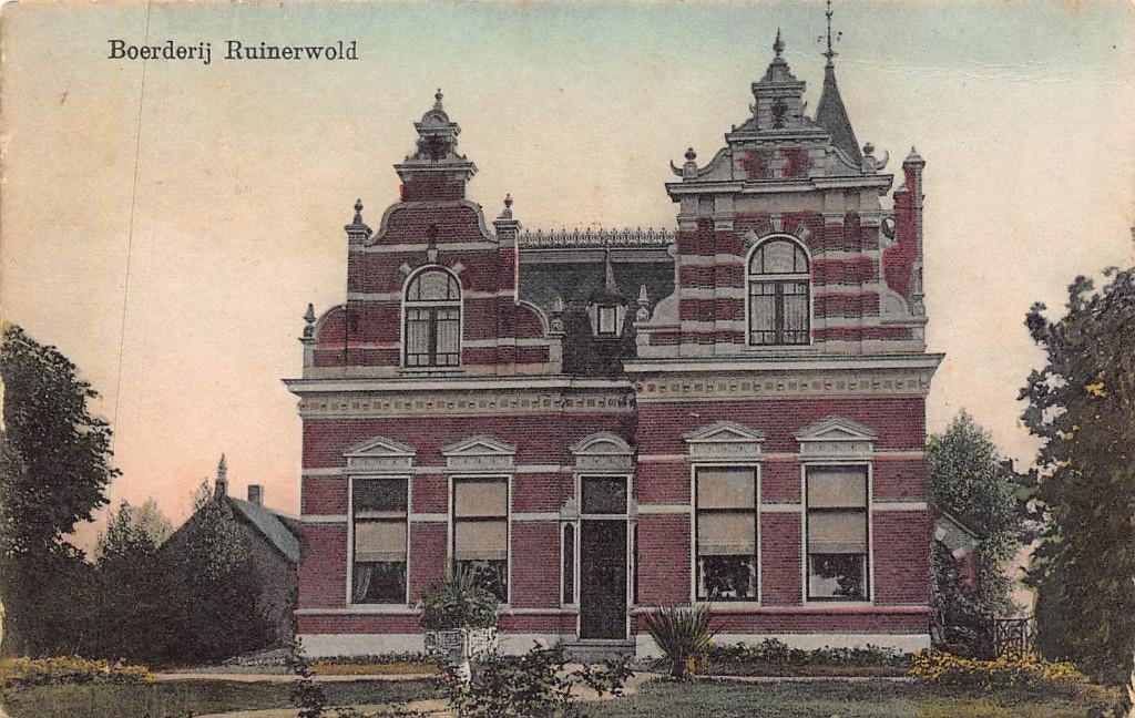 196 Ruinerwold - Boerderij, Ophalen of Verzenden, 1920 tot 1940, Gelopen, Drenthe