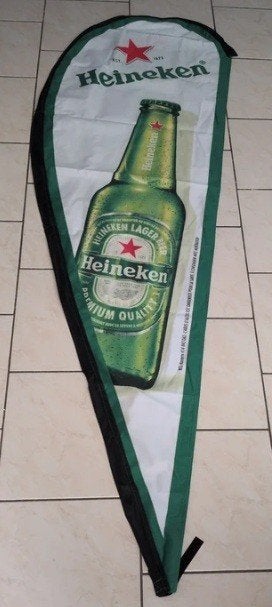 Heineken bier beachvlag Frankrijk ( zonder stok en voet), Verzamelen, Biermerken, Ophalen of Verzenden, Zo goed als nieuw, Overige typen