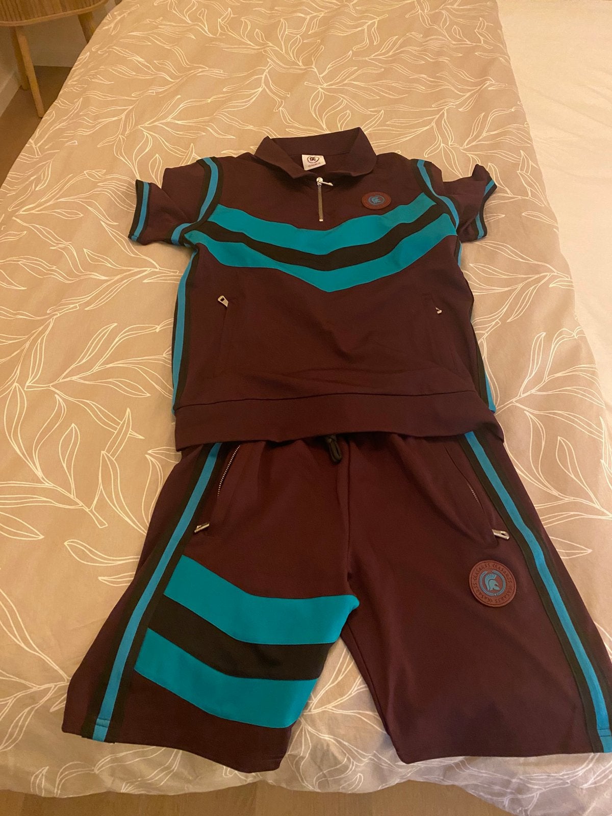 Ceasars heren/jongens zomer set zgan mt XS, Blauw, Ophalen of Verzenden, Zo goed als nieuw, Voetbal
