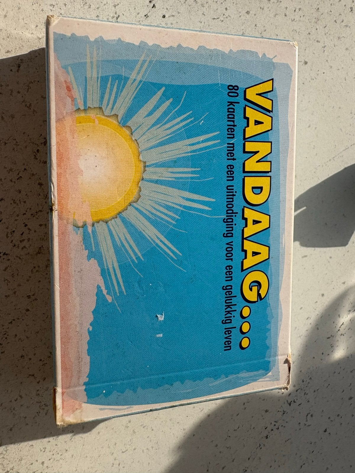 Vandaag... 80 kaarten met uitnodiging voor een gelukkig leve, Ophalen of Verzenden, Zo goed als nieuw, Spiritualiteit algemeen