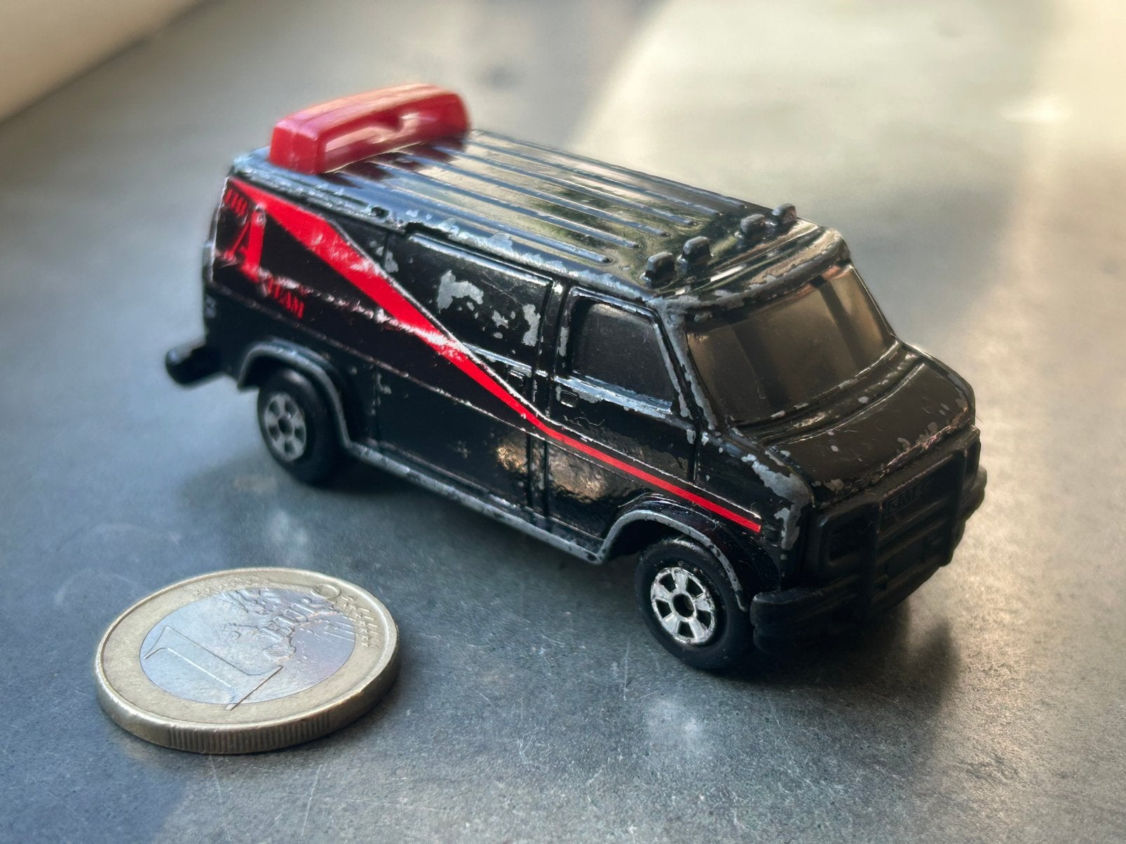 Vintage ERTL The A Team Busje (1983) Made in USA Jaren '80, Ophalen of Verzenden, Gebruikt, Bus of Vrachtwagen