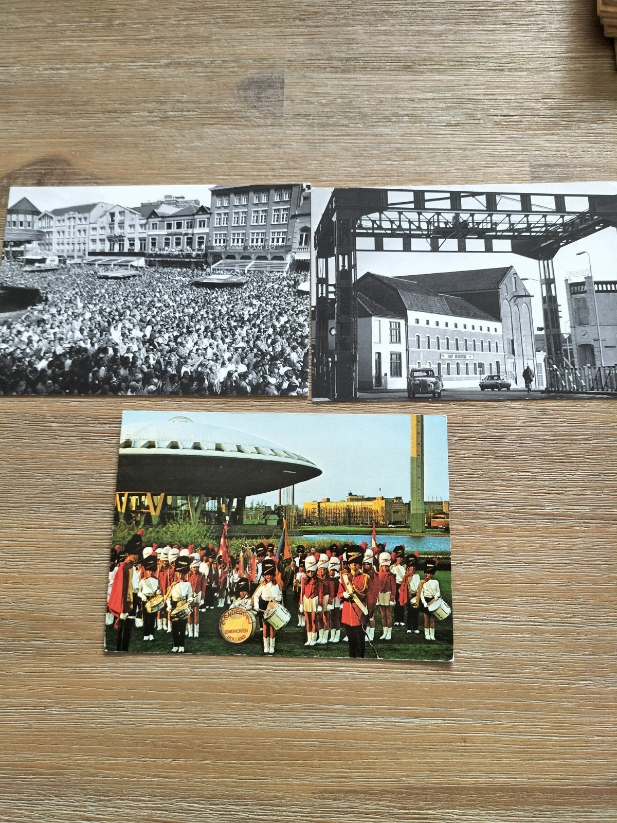 7 Ansichtkaarten Eindhoven Tivoli DAF museum Evoluon Markt, Ophalen of Verzenden, 1960 tot 1980, Ongelopen, Noord-Brabant