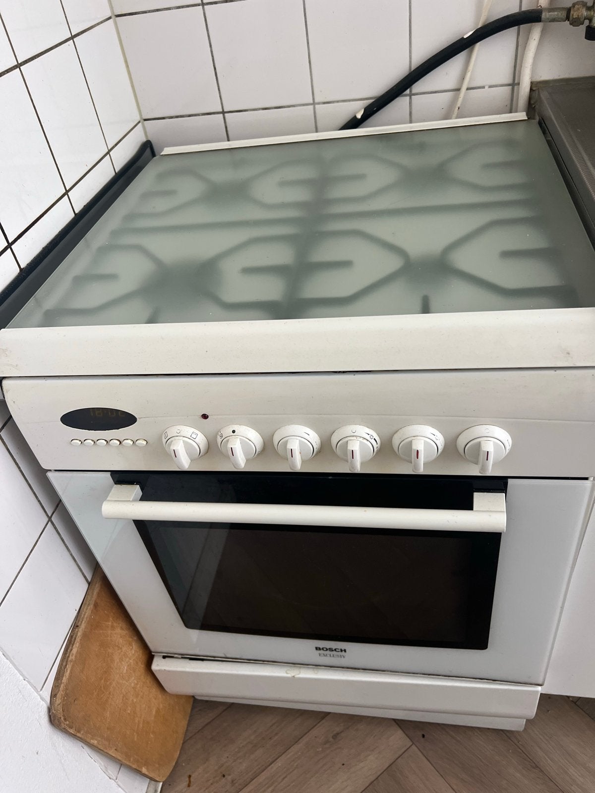Bosch Exclusiv Vrijstaand Gasfornuis met Oven, Witgoed en Apparatuur, Ophalen, Gebruikt, 60 cm of meer, 4 kookzones