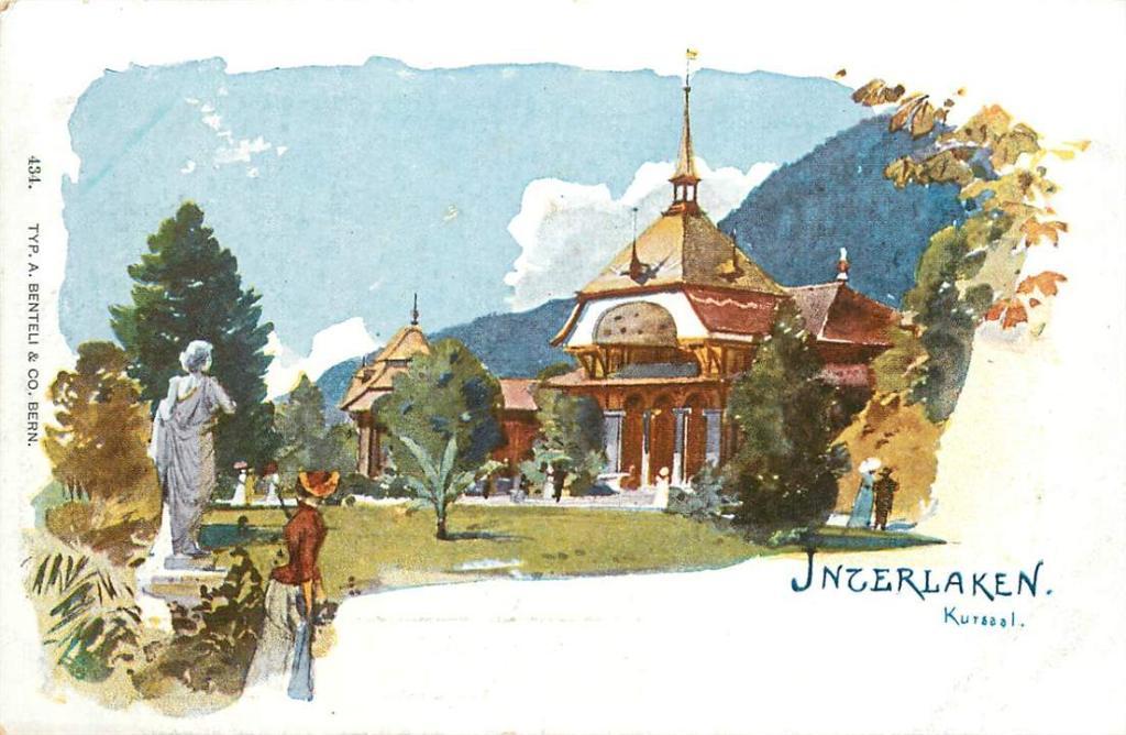 381-199-015 Interlaken Kursaal, Verzenden, Voor 1920, Overig Europa