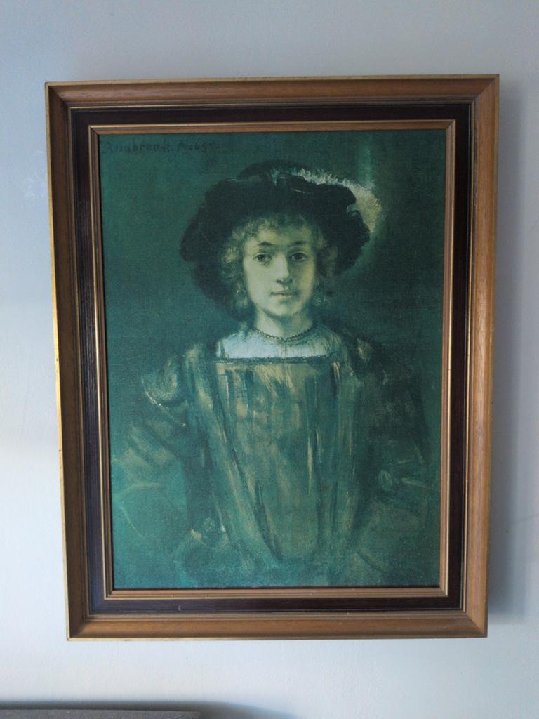 Mooie Rembrandt, Titus replica met houten lijst, Ophalen
