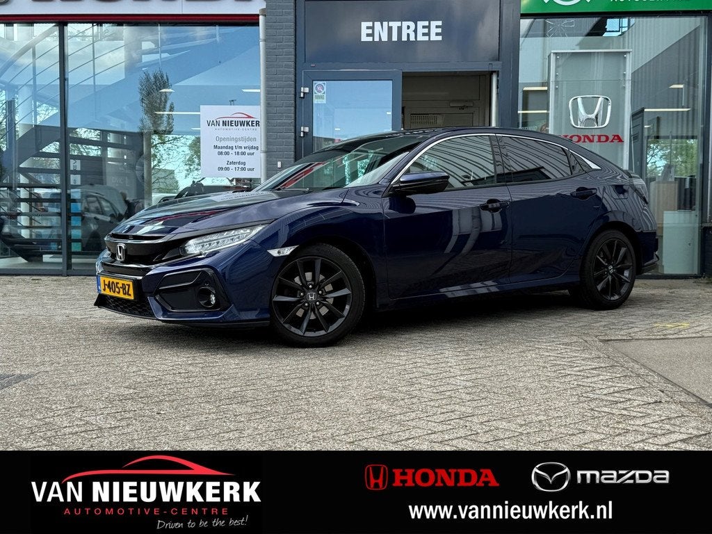 HONDA Civic 1.0 i-VTEC 126pk CVT 5D Elegance | carplay | ada, Auto's, Honda, 12 maanden, Gebruikt, Blauw, 988 cc