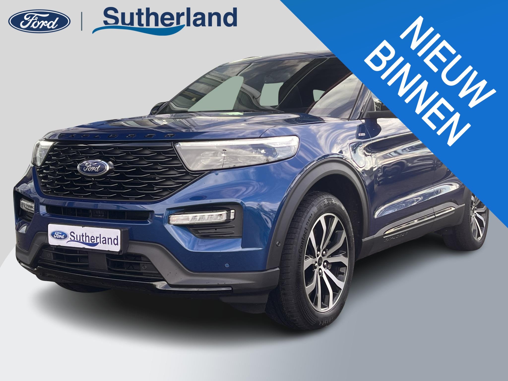 Ford Explorer 3.0 V6 EcoBoost PHEV ST-Line | Trekhaak | Pano, Auto's, Automaat, 14 kWh, Blauw, Bedrijf