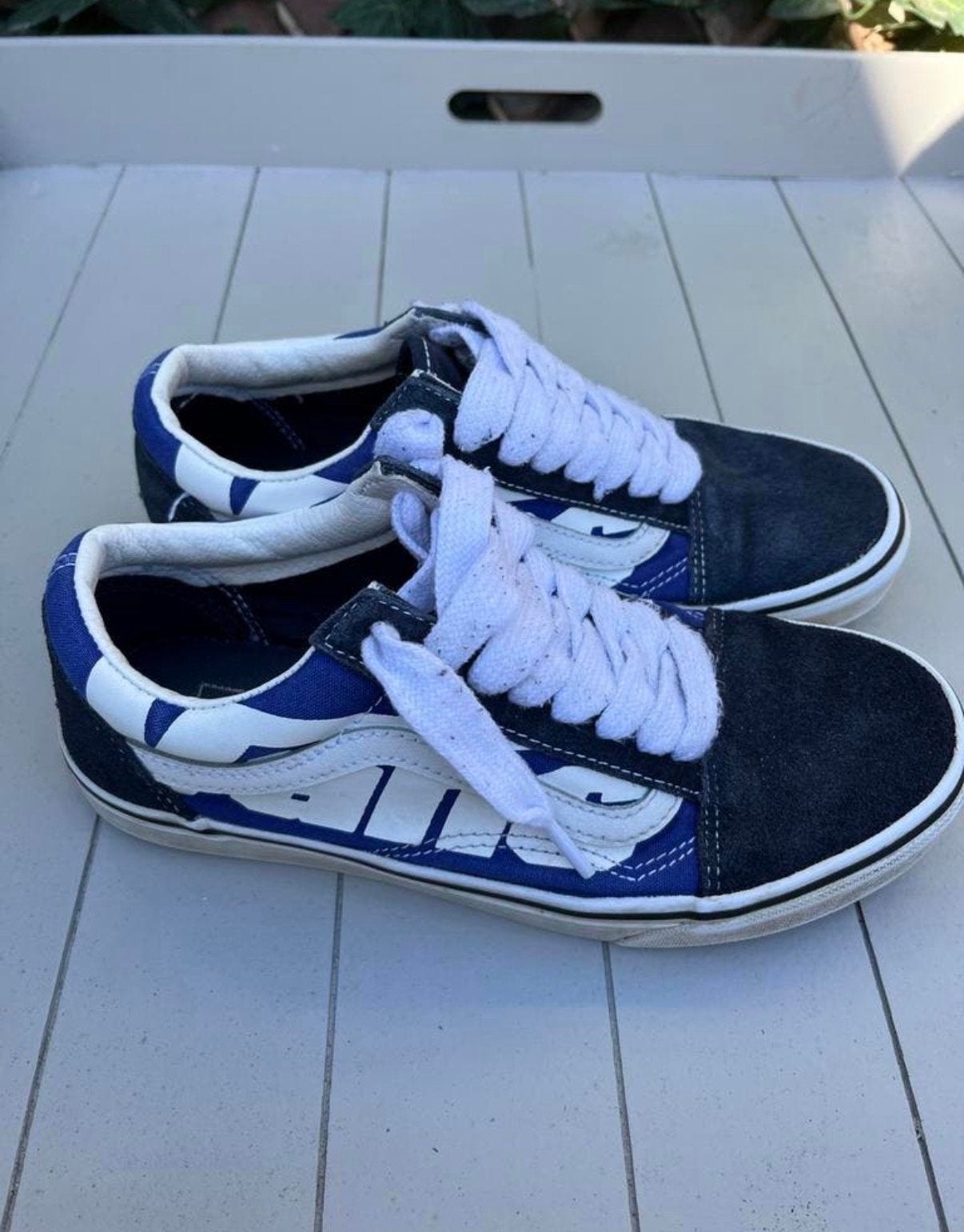 Vans Old Skool Sneakers - Blauw/Wit - Maat 38.5, Ophalen, Gebruikt, Sportschoenen, Jongen