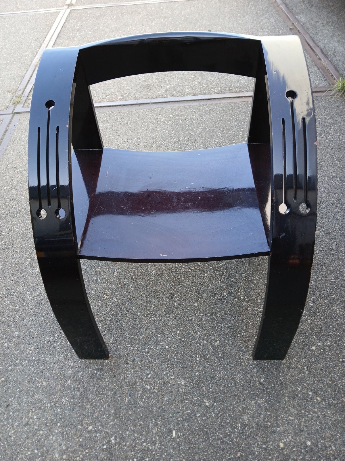 Dutch design stoel Henk de Vries, Ophalen, Gebruikt, Zwart, Eén