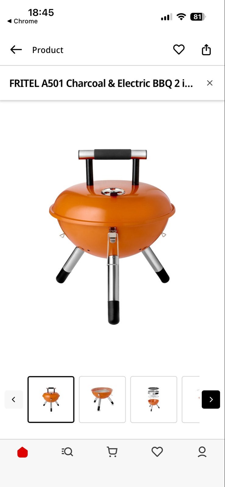 Fritel A501 Houtskool & Elektrische BBQ 2-in-1 - Nieuw, Ophalen of Verzenden, Nieuw