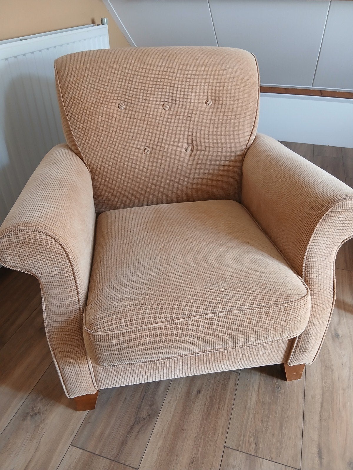 fauteuil okergeel, Ophalen, 75 tot 100 cm, 50 tot 75 cm