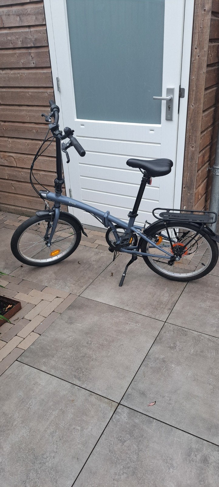 Vouwfiets Btwin  Fold 120 blauw/grijs, Fietsen en Brommers, 20 inch of meer, Versnellingen, Nieuw, Totaal opvouwbaar