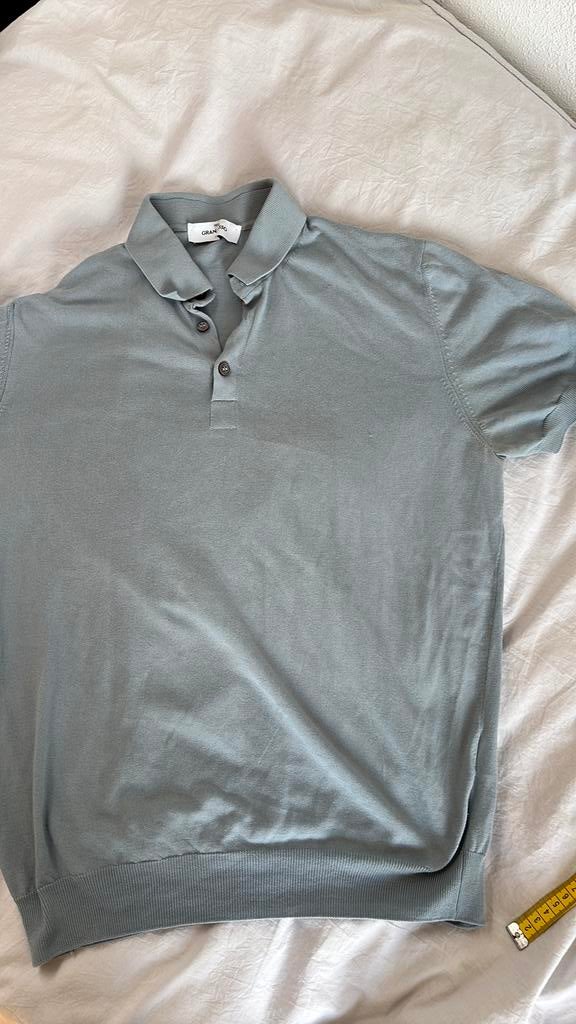Gran sasso licht blauwe polo maat m, Ophalen of Verzenden, Zo goed als nieuw, Blauw