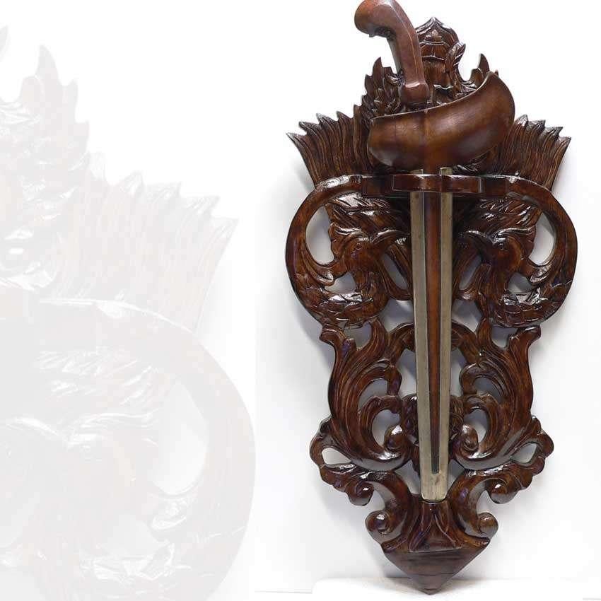 Blawong Keris BL14 Logo Kraton Yogyakarta kris standaard, Antiek en Kunst, Ophalen of Verzenden