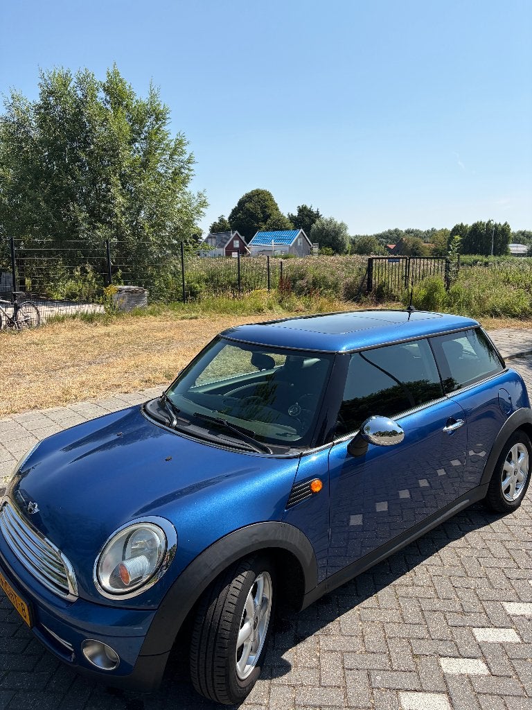 Mini 1.4 16V ONE 2007 Blauw, Auto's, Mini, Voorwielaandrijving, Stof, 95 pk, 3 cilinders