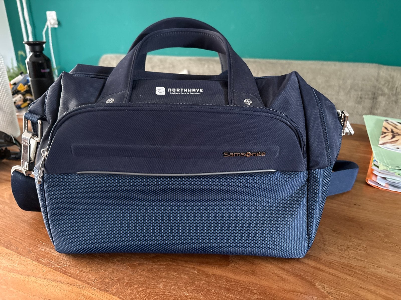 Samsonite beautycase - ca. 40x22 cm, Sieraden, Tassen en Uiterlijk, Ophalen of Verzenden, Zo goed als nieuw, Blauw, Softcase