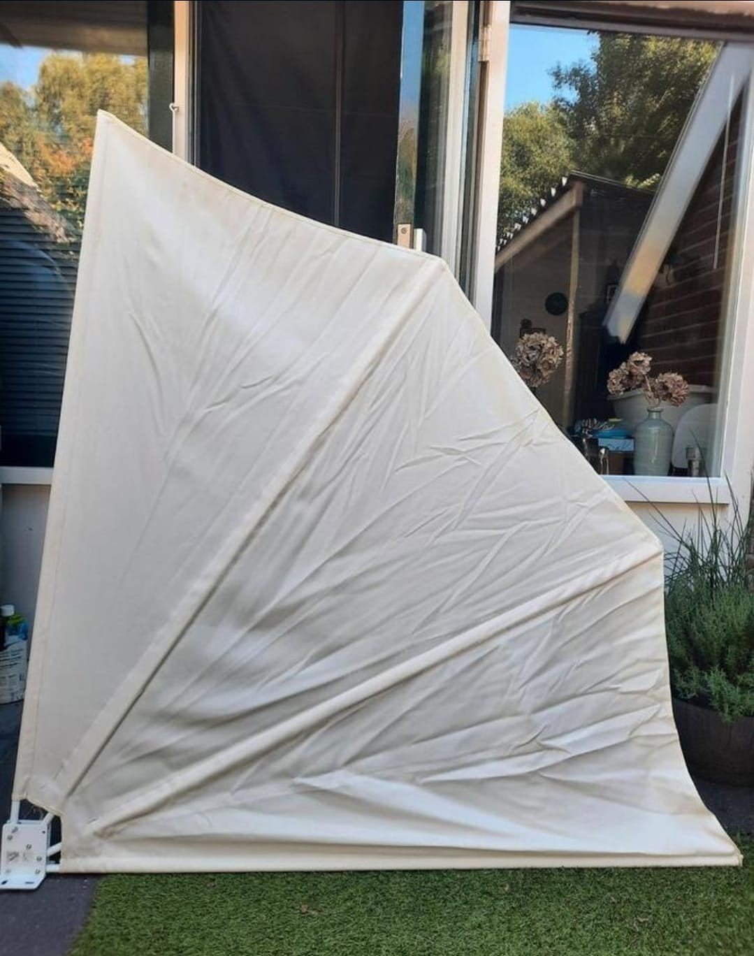 Wegklapbare en opbergbaar afscheiding., Tuin en Terras, Ophalen, Zo goed als nieuw, 100 tot 150 cm, 100 tot 150 cm